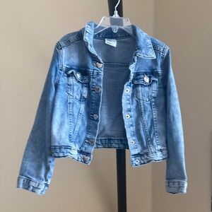 H&M Blue Cropped Jean Jacket